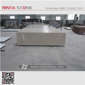 G682 China Natural Cheap Rust Yellow Granite Golden Garnert Stone Customized Countertop Solid Surface Pre-Fabricated Vanity Top