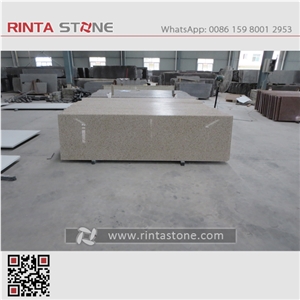 G682 China Natural Cheap Rust Yellow Granite Shandong Rusty Beige Stone Customized Countertop Solid Surface Pre-Fabricated Kitchen Island Top