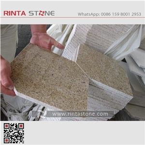 G682 China Natural Cheap Rusty Yellow Granite Shandong G3582 Sunset Gold Stone Polished Big Slab Floor Wall Thin Tile