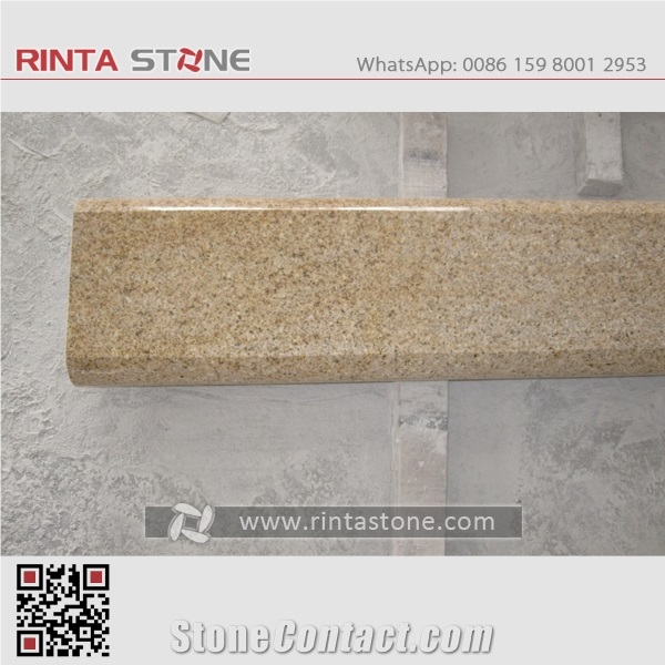 G682 China Natural Rusty Yellow Granite Beige Polished Stone Solid Pillars Handrails Palisade