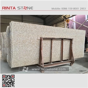 G682 G3582 China Natural Cheap Rusty Yellow Granite Shandong Golden Sand Beige Stone Polished Big Slabs Floor Wall Thin Tiles