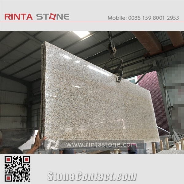 G682 G3582 China Natural Cheap Rusty Yellow Granite Shandong Padang Giallo Polished Stone Big Slabs Floor Thin Tiles Wall Cladding