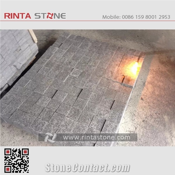 G684 Fuding Black Pearl Basalt China Natural Cheap Beauty Flamed Stone Slab Floor Wall Thin Tile