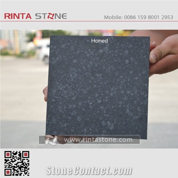 G684 Fuding Black Pearl Basalt China Natural Cheap Beauty Honed Stone Slabs Floor Wall Thin Tiles