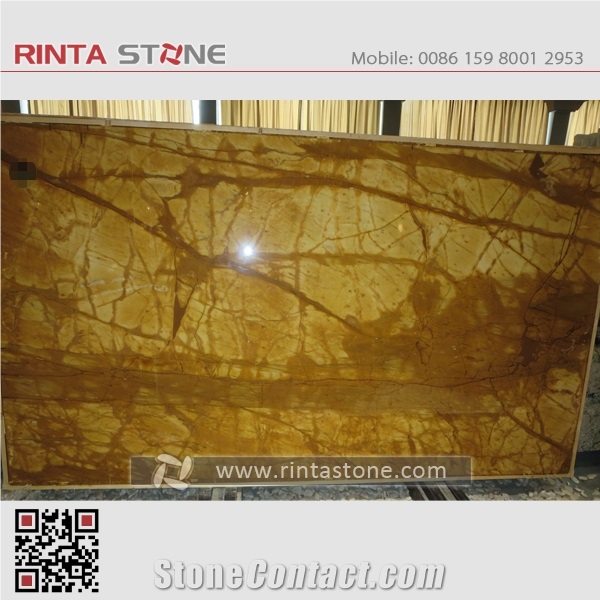 Golden Siena Luxury Yellow Gold Marble Slabs Tiles for Hotel Floor Covering Wall Cladding Tv Backgroud