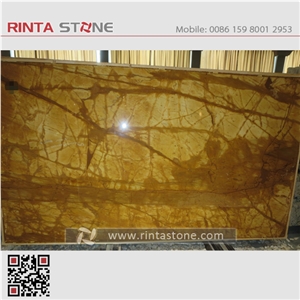 Golden Siena Luxury Yellow Gold Marble Slabs Tiles for Hotel Floor Covering Wall Cladding Tv Backgroud