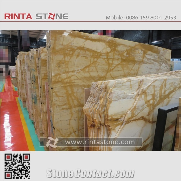 Golden Siena Yellow Gold Marble Slabs Tiles for Hotel Floor Covering Wall Cladding Tv Backgroud