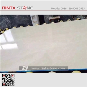 Victory Beige Marble Baiyulan White Pearl Stone Hotel Project Luxurious Light Beige Big Slab Wall Floor Tile