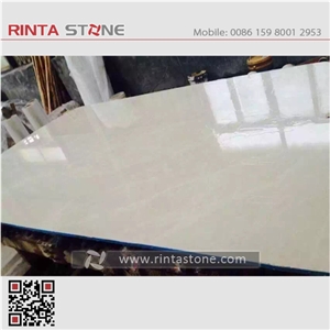 Victory Beige Marble Baiyulan White Pearl Stone Hotel Project Luxurious Light Beige Big Slab Wall Floor Tile
