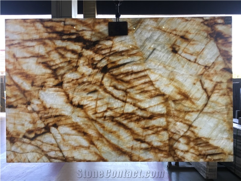 Polished Natural Stone China Quarry Manufactory Golden Yellow Onyx Slabs & Tiles, Exclusive Product, Wall and Floor Cladding Covering