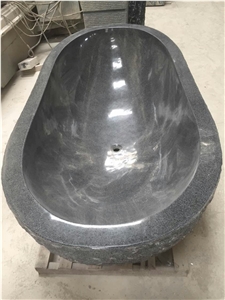 G654 Dark Grey Granite Bathtubs,Polished Dark Grey Granite Bath Tubs,Oval Natural Stone Bath Tub