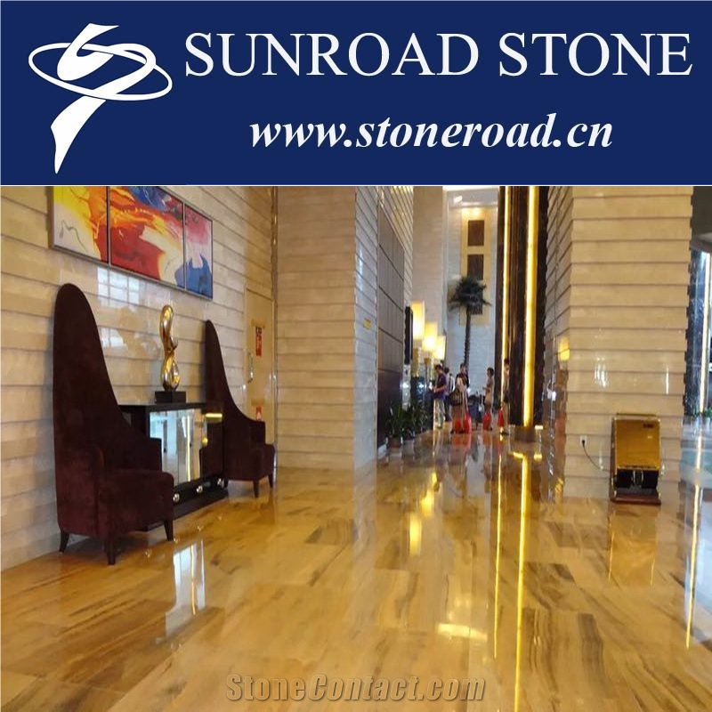 Imperial Wood Grain Marble Panel Wall Cladding,Villa Floor Covering Pattern,Hotel Interior Walling Tile