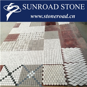 Marble Mosaic Design /Square & Triangle & Diamond & Irregular Mosaic Tile