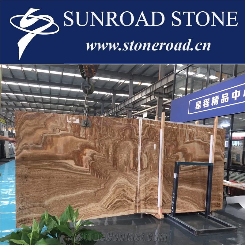 Translucent Wooden Vein Onyx, Natrual Veins, Wall/ Flooring Covering, Slabs or Tiles, Interior or Exterior Decoration, Best Price