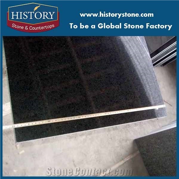2017 China Hot Sale High Quality Natural Granite Stone Building Material, Leather China Black Pearl Granite Polishing Slabs and Tiles, Cut-To-Size