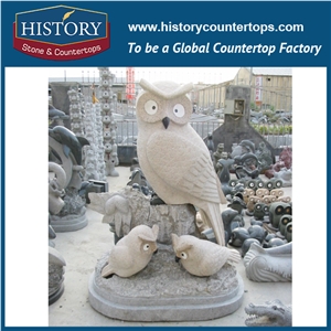 Animal Stone Sculptures for Exterior Decoration, Garden Statues with Customized Design for Sales