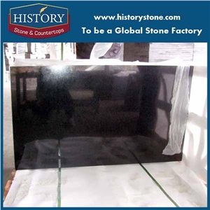 China Black G684 Black Pearl, Black Natural Granite Slabs and Tiles for Countertops, Vanity Tops, Wall Covering and Flooring Polished