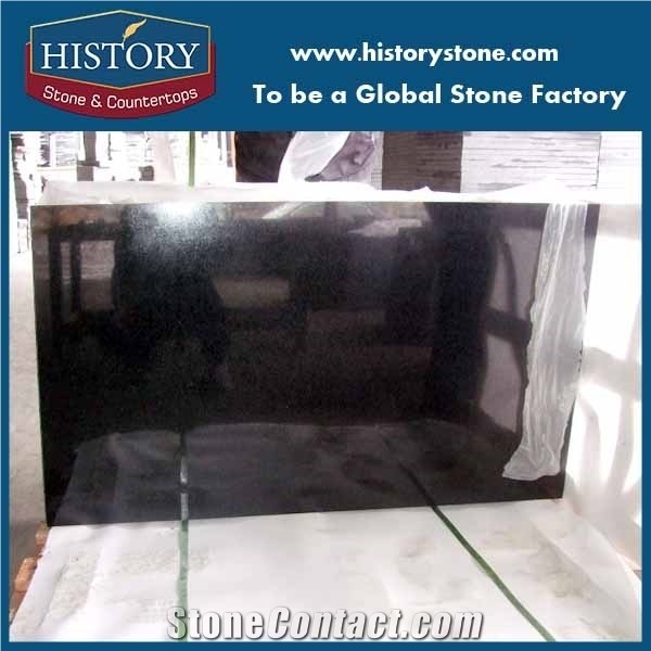 China Fujian Own Factory Building Stone G684 Granite Stone Slabs, Black Pearl Granite Polishing Slabs & Tiles Used in Hotel and Apartment Project