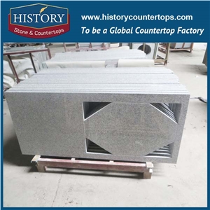 G603 Mountain Grey White Granite Countertop, Natural Stone Grantie Kitchen Countertops, Kitchen Desk Top, Kitchen Worktops