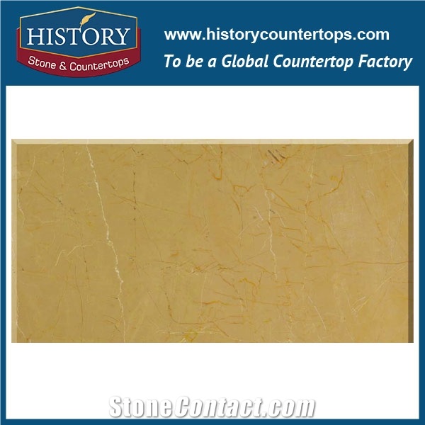Golden Century Slabs Gold Marble Slab & Beige Marble Floor Tile