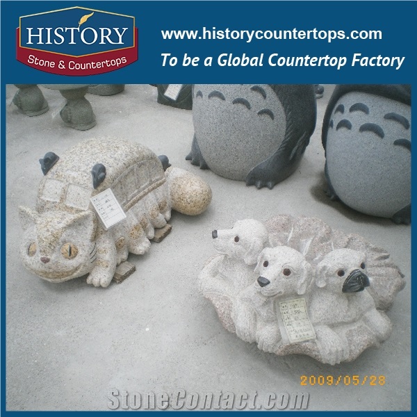 Handcarved Natural Stone Animal Sculptures for Garden Decoration,Small Animal Statues Also Suit for Interior Decoration