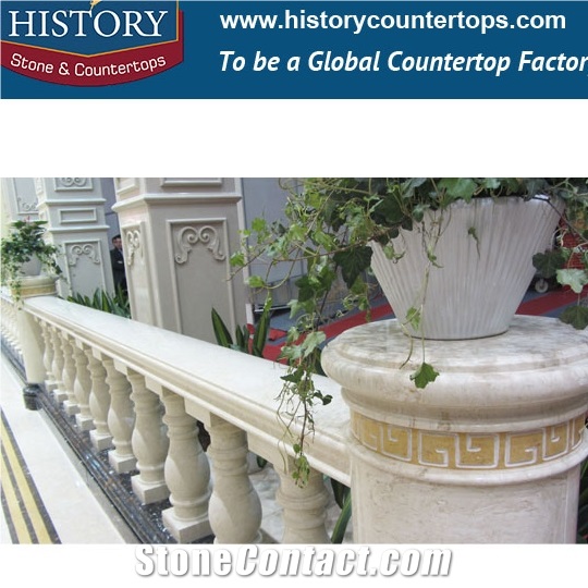 History Stone White Marble Balustrade & Railings