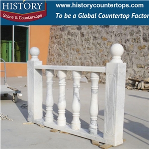 History Stone White Marble Balustrade & Railings