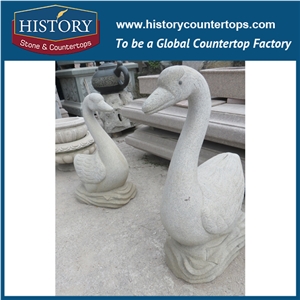 Historystone Frog, Elephants, Goldfish Animal Sculptures in Garden Landscape Sculptures