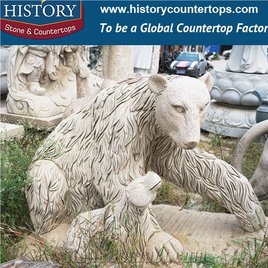Historystone Large Animal Sculptures in the Gardens with Exquisite Craft