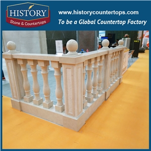 Historystone Marble with Roman/Sculptured Flower Columns and Specail Column Tops