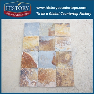 Historystone Rust Slate Wall/Floor Tiles is Natural Stone Flooring French Pattern