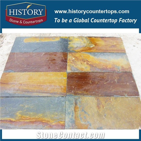 Historystone Slate Stone Floor Covering Withing French and Versailles Pattern