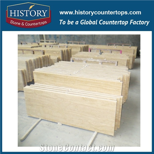 Historystone Travertine Slabs Cutting to Tile Tops, Wall/Floor Tiles is Natural Stone