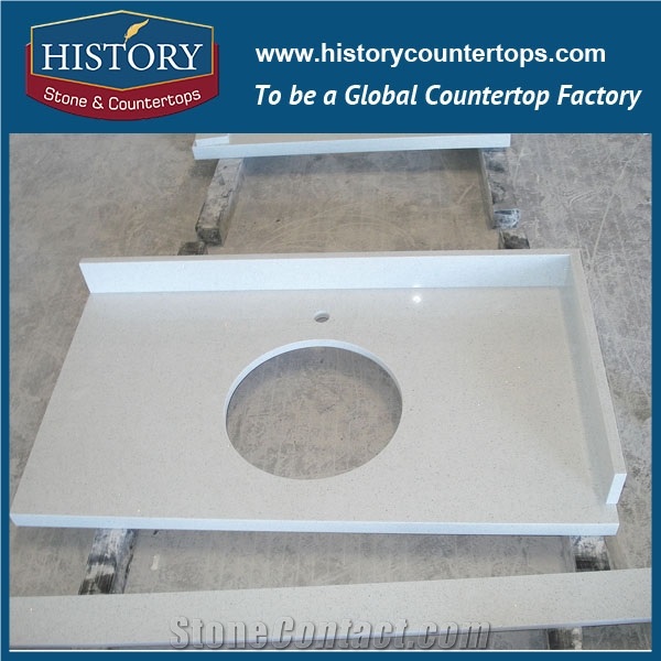Hot Selling Engineered Stone for Bathroon Applicants, Quartz Stone for Bathroom Vanity Top and Bathroom Top for Sales