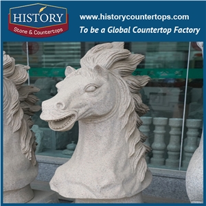 Hot Selling Natural Stone Animal Sculptures for Home Decoration, Head Status for Landscape Garden Deoration