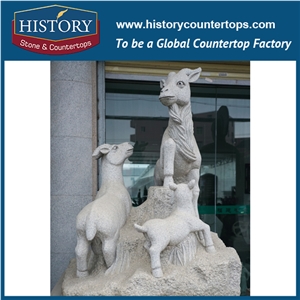Natural Stone Animal Sculptures for Custom Home Decoration, Best Selling Granite Handcarved Statues for Sales