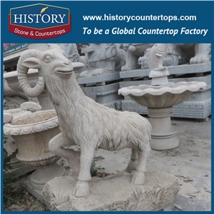 Natural Stone Granite Animal Sculptures for Garden Decoration, Handcarve Landscape Granite Statues