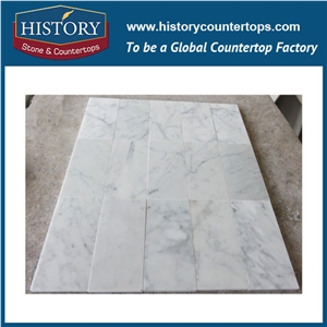 White Italian Marble Border Line Designs (Bianco Carrara) Polished Marble/Floor/Covering Tiles/Slabs/Good for Project/Direct Factory