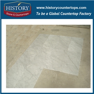 White Italian Marble Border Line Designs (Bianco Carrara) Polished Marble/Floor/Covering Tiles/Slabs/Good for Project/Direct Factory