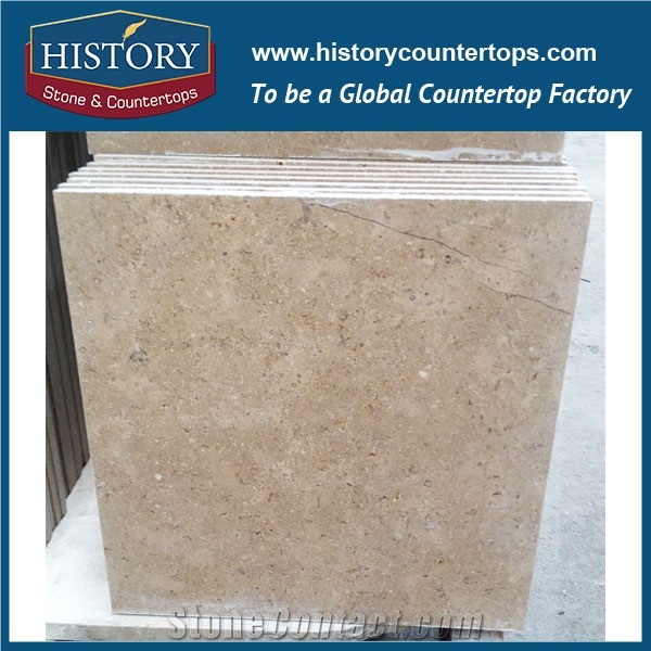 Wholesale 60x60 Polished Beige Limestone Tile Sinai Pearl Limestone Hot Sale Good Quality
