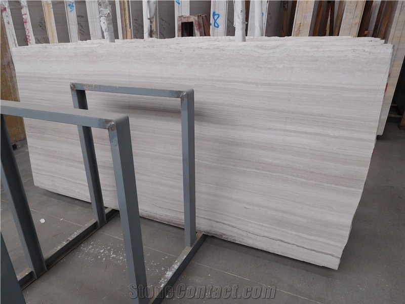Wooden White a Quality Marble Slabs,3cm Slabs in Stock,Building Decoration Brushed Slabs, China White Marble for Wall,Floor and So on