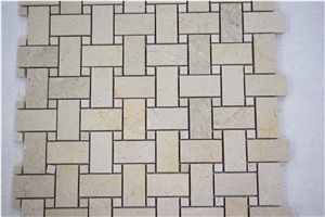 Home Decoration Marble Tiles Hexangon Stone Beige Mosaic for Wall Tiles