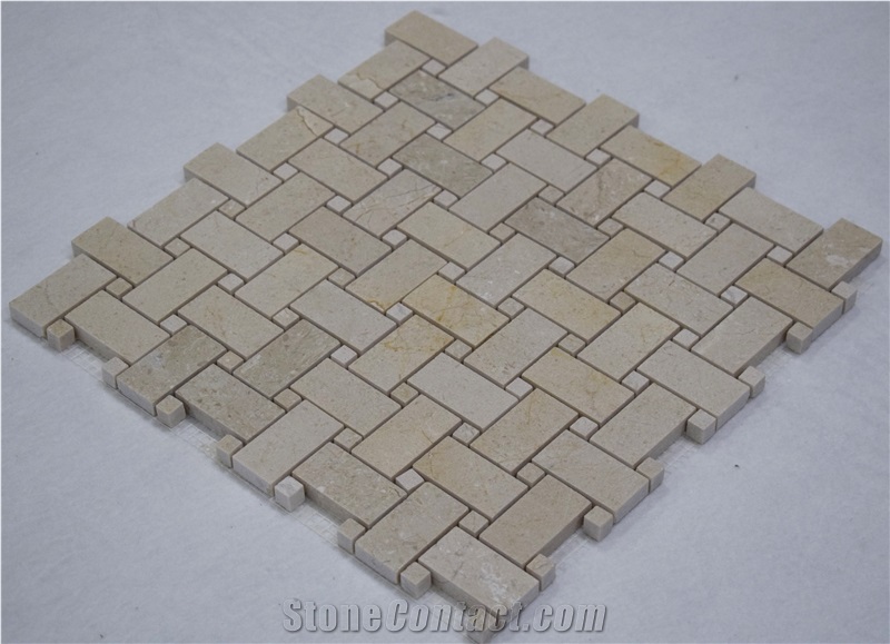 Home Decoration Marble Tiles Hexangon Stone Beige Mosaic for Wall Tiles