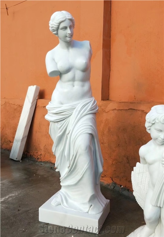 Angel Pure White Marble Statue, Human Sculptures, Handcarved Sculptures, Angel Sculptures, Religious Statues,Western Style Human Handcarved Sculptures