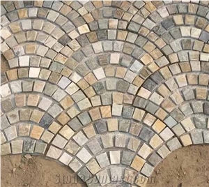 Cheap Price Natural Stone Mesh Paving Tiles