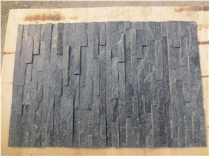 China Black Slate Cultured Stone Wall Panel Split Face,Nero Loose Ledge Stone Walling Panel,Stacked Stone Thin Stone Veneer For Villa Walling Exterior