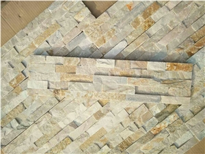China Mixed Beige Slate Stacked Stone Veneer, Wall Cladding Panel Ledge Stone Rock Natural Split Face,Interior & Exterior Decor Culture Stone 60x15cm