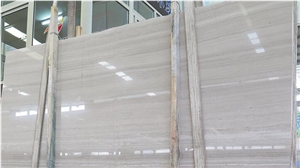 China Orignal Cheap Price White Wooden Marble Polished Slabs, White Wooden Marble Supplier