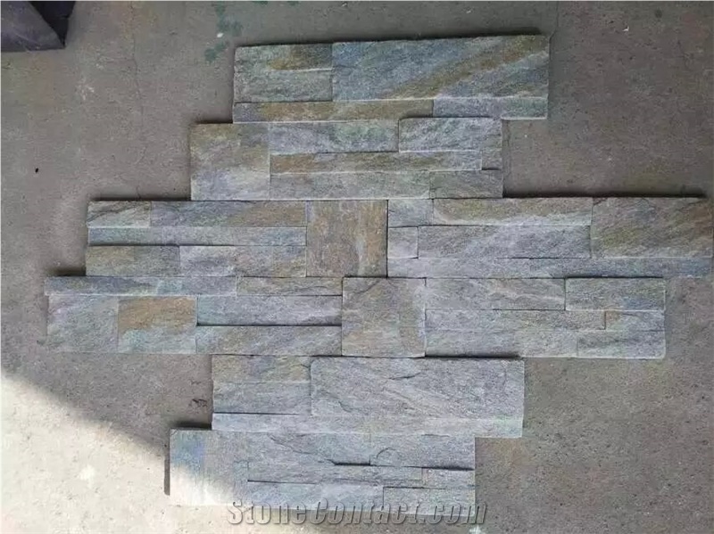 Discounted Beige Slate 35X18cm Stone Wall Decor And Thin Stone Veneer, Stacked Stone