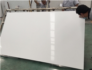 Engineered Quartz Stone, China Factory Engineered Pure Popular White, Low Price Quartz Slabs Tiles Flooring Products